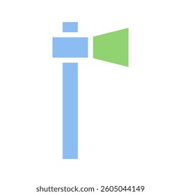 Stylized Axe Illustration with Simple Design