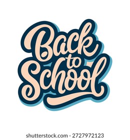 Eine stilisierte 'Back to School' Textgrafik mit einem Silhouetteneffekt und farbenfrohen Umrissen.