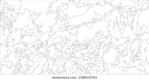 The stylized background of the topographic contour map concept. Abstract geography scheme in lines and contours. Black on white. Vector illustration.
