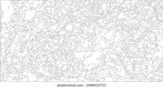 The stylized background of the topographic contour map concept. Abstract geography scheme in lines and contours. Black on white. Vector illustration.
