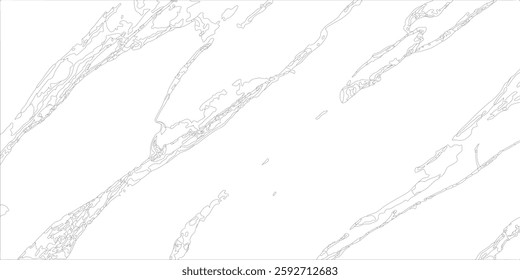 The stylized background of the topographic contour map concept. Abstract geography scheme in lines and contours. Black on white. Vector illustration.