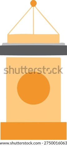 Stylized balance scale on pedestal, vector illustration symbolizing justice, fairness, law, legal judgment, equality, and judicial system themes