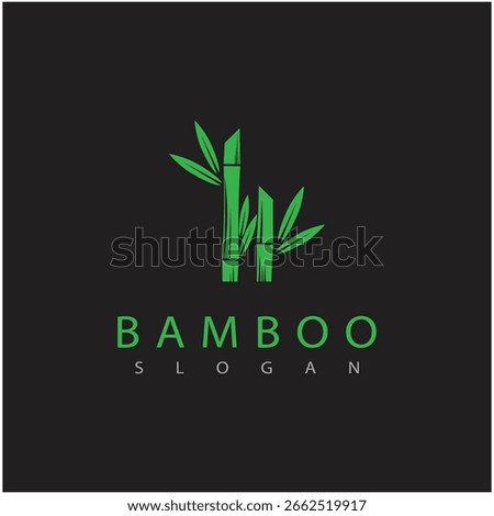 Stylized Bamboo logo simple and symbol design