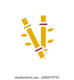 Stylized Bamboo Stalks Graphic Illustration