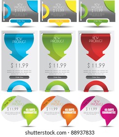 stylized banner set for web sale and advertisment