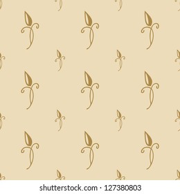 stylized baroque seamless pattern in pastel colors vector
