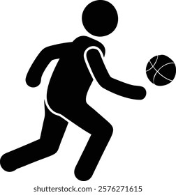 Stylized Basketball Player for Athletic Branding