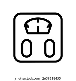 Stylized bathroom scale outline icon. Icon symbol illustration