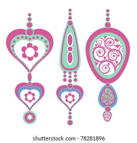 stylized baubles. vector