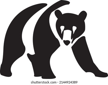 stylized bear in black color