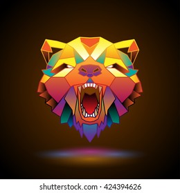 Stylized bear head
