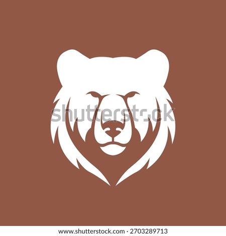 Stylized bear head logo design vector illustration