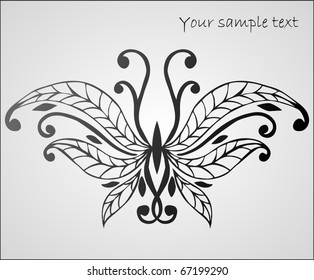 Stylized beautiful butterfly