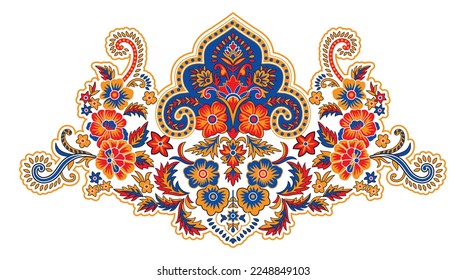 Stylized and Beautiful Paisley, Textile Paisley Design. Textile Fabrics Design