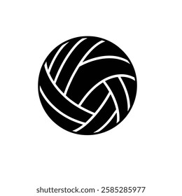 A Stylized Beautiful Volleyball Icon-Silhouette