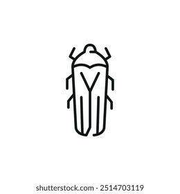 Stylized beetle icon. Simple stylized beetle icon for social media, app, and web design. Vector illustration