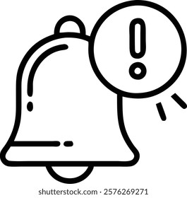 Stylized Bell Vector Graphic for Alerts