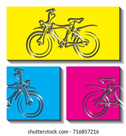 stylized bicycle, lines