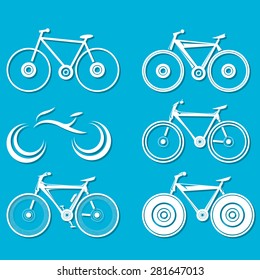 stylized bicycle, vector illustration