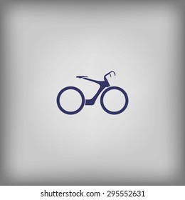 stylized bicycle, vector illustration 