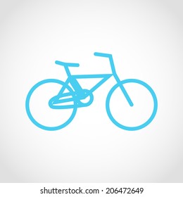 Stylized bike Icon Isolated on White Background