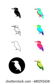 Stylized bird called Kingfisher