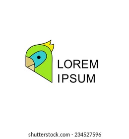 Stylized bird parrot.