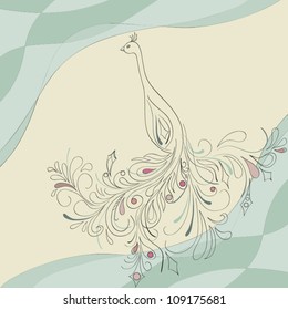 Stylized Bird - Peacock