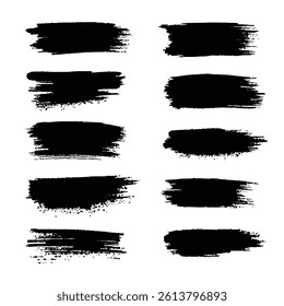 Stylized Black Brush Strokes Study for Innovative and Creative Graphic Design Projects