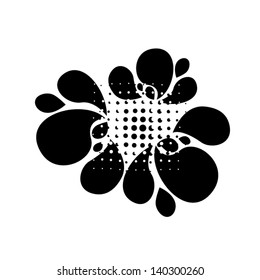 stylized black drops of water