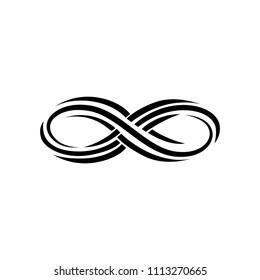 stylized black infinity symbol