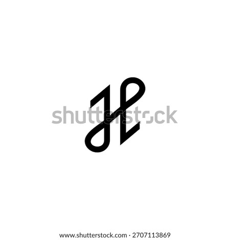 Stylized Black Letter H Monogram Logo
