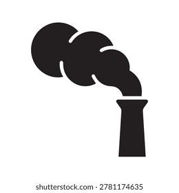 A stylized black silhouette of a brain emerging from a cylindrical structure resembling a chimney or pipe, with wispy, cloud-like shapes suggesting steam or smoke. The composition is minimalistic, fea.