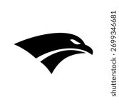 Stylized black silhouette of an eagle