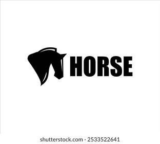 A stylized black silhouette of a horse's head with the word "HORSE" in bold letters beneath.