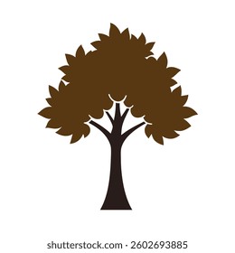 Stylized black tree silhouette with intricate maple leaves, showcasing natural beauty and elegance.