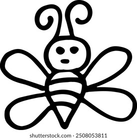 stylized black and white images of various animals, hand-drawn