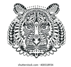 Black White Animal Dog Head Abstract Stock Vector (Royalty Free) 376903300