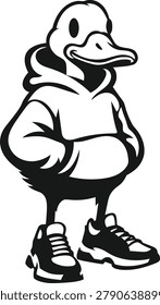 A stylized black 