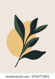 stylized blooming branch vector design delicate floral