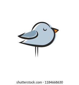 Stylized blue bird