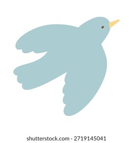 Stylized blue bird flying representing freedom, nature, and special occasion concepts
