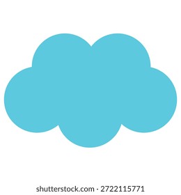 Stylized blue cloud icon formed by five overlapping circles, representing weather or digital storage