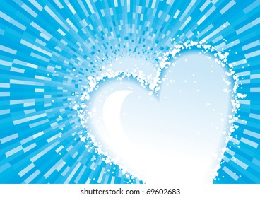 stylized blue heart
