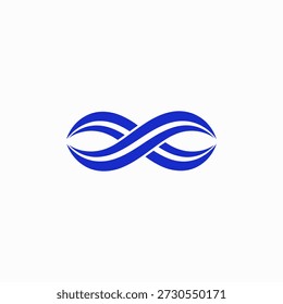 stylized blue infinity symbol on a clean white background, symbolizing eternity and endless possibilities