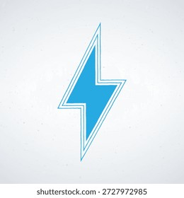 Ein stilisiertes blaues Blitzableiter-Logo auf sauberem, weißem Hintergrund, perfekt für den Einsatz in verschiedenen digitalen und Druckanwendungen. Die kräftigen Linien und die lebendige Farbe des Logos rufen ein Gefühl von Energie, Geschwindigkeit und Innovation hervor.