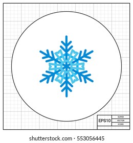 Stylized Blue Snowflake Icon
