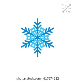 Stylized Blue Snowflake Icon