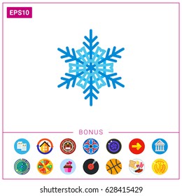 Stylized Blue Snowflake Icon