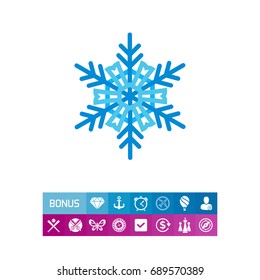 Stylized Blue Snowflake Icon